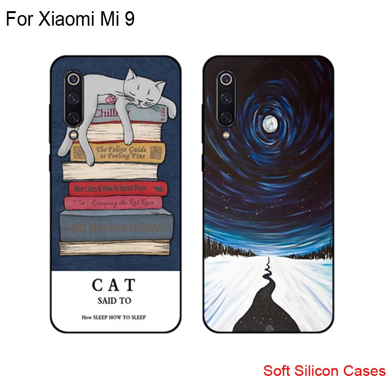 Чехол для Xiaomi Mi 9 силиконовый мягкий чехол задняя крышка чехлы телефонов с милыми