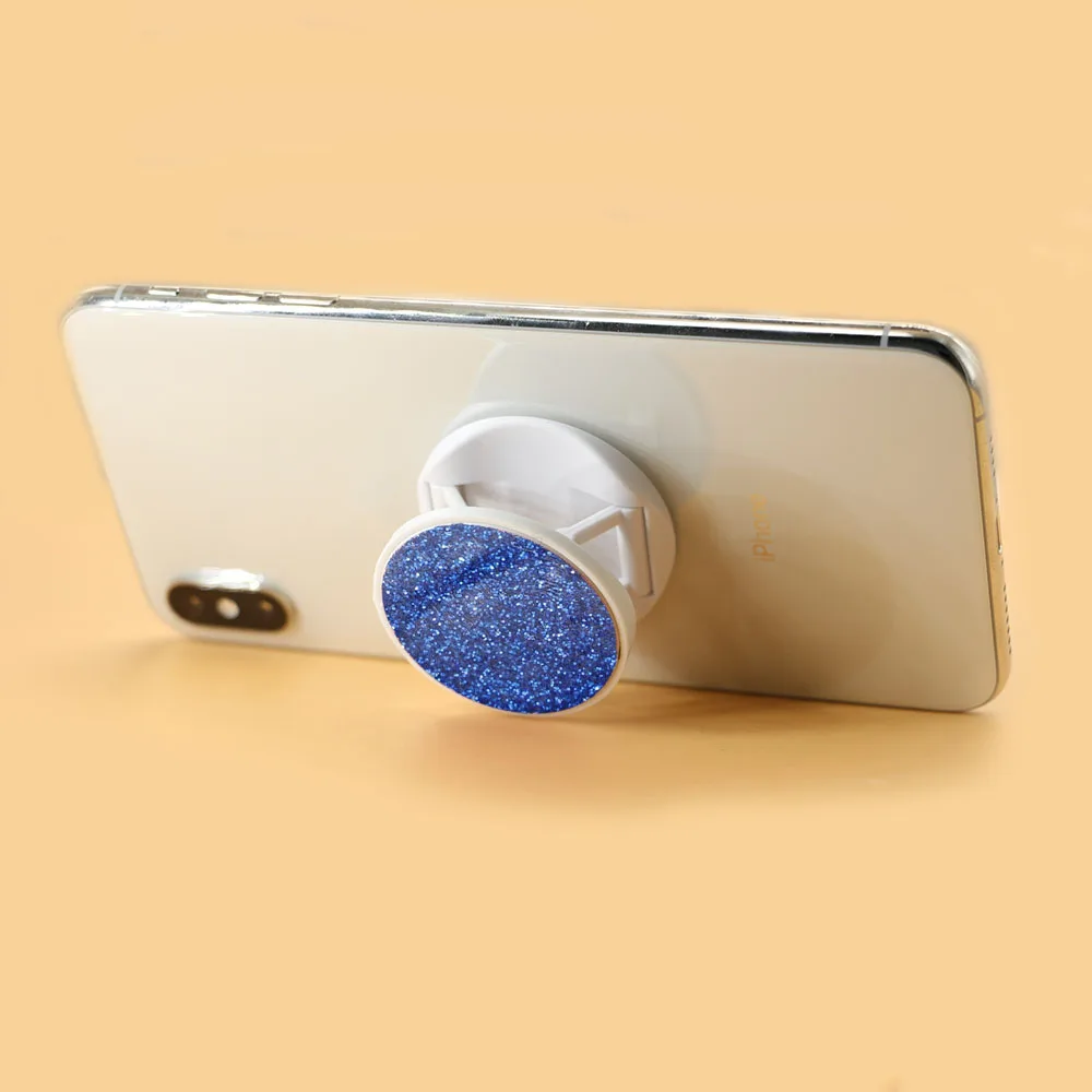 Pozzolanas Car Phone Holder Telescopic Bracket Ring Buckle For Iphone Xiaomi Samsung Phone Bracket Sequin Support Smartphone