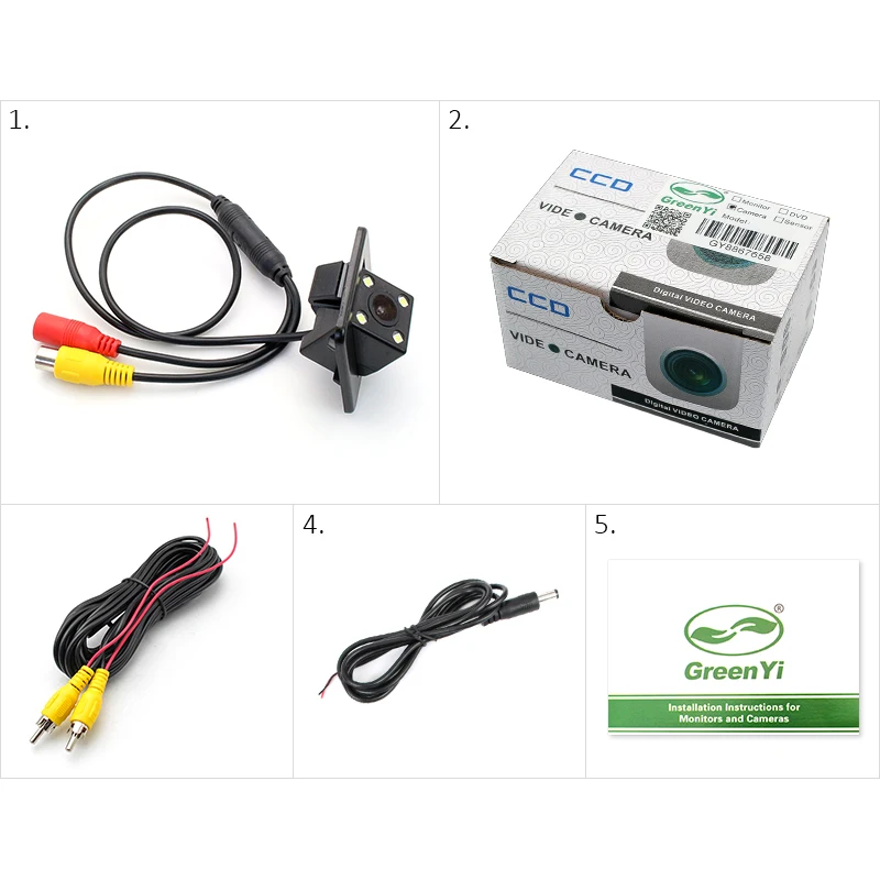 GreenYi 4LED камера заднего вида ночного видения для Kia K3 K3S Cerato Forte 2014 2015