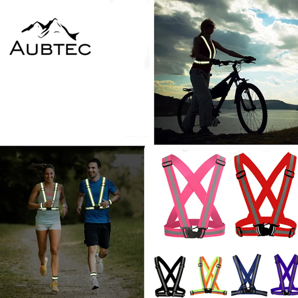 Sale Unisex Running Light Cycling Safety Vest Bike Bicycle Lights Reflective Cloth for Night Riding Jogging Fishing Accessories 1