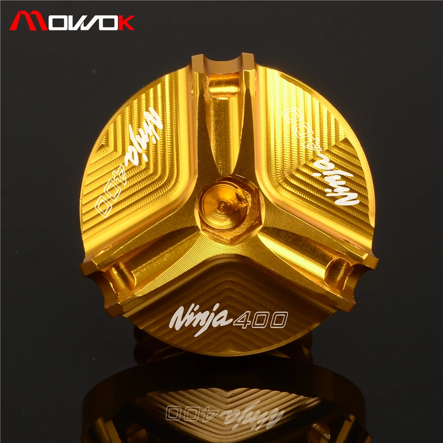 

For KAWASAKI NINJA 400 2018 CNC Aluminum Motorcycle Engine Oil Drain Plug Cover 5 COLORS For Option