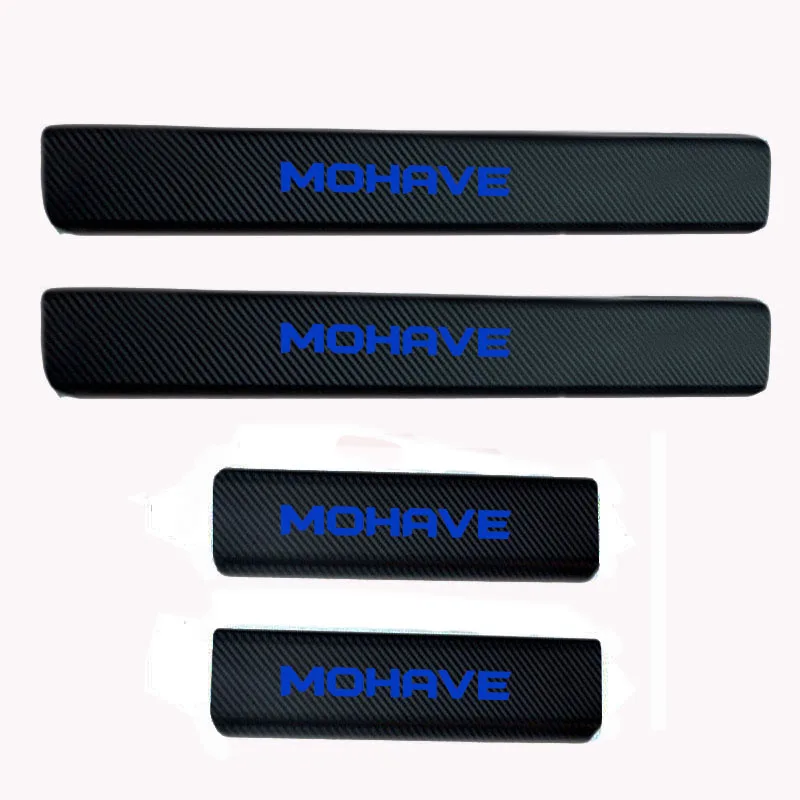 4 шт. виниловые автомобильные накладки на педали из углеродного волокна для Kia Mohave, автомобильные аксессуары - Название цвета: Синий