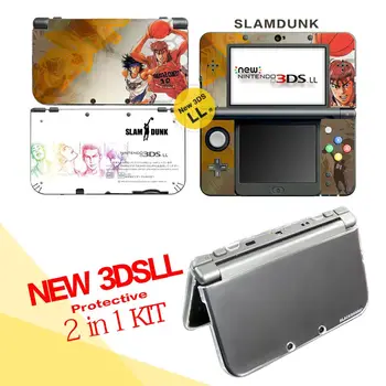 

Game accessories for Nintendo New 3DSLL/XL ( Slam Dunk Vinyl Skin Sticker Protector + Split Crystal Shell Cover Case)