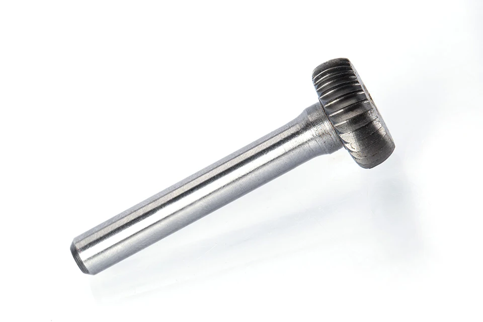 HUHAO 1 шт. 6 мм хвостовик Вольфрамовая сталь резак металлическая шлифовальная резьба, вращающийся цилиндрический фреза для полировки металла T тип