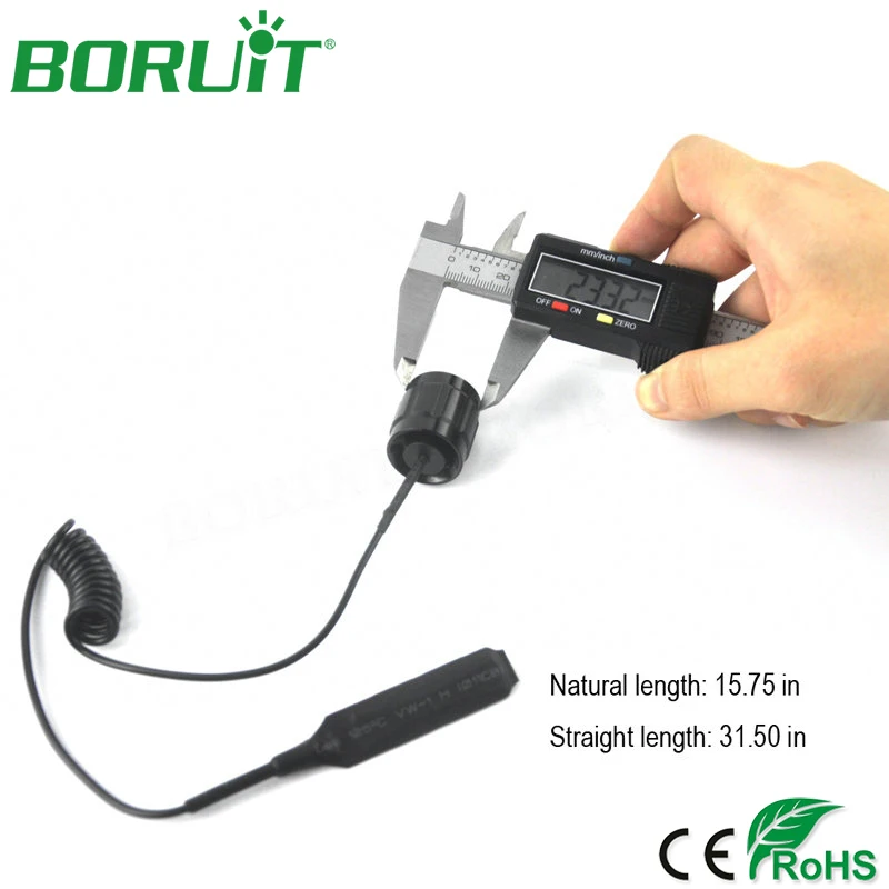

BORUiT Touch ON/OFF Remote Pressure Switch Rat Tail Extension Switch For WF 501B Led Light Flashlight High Quality Wholesale
