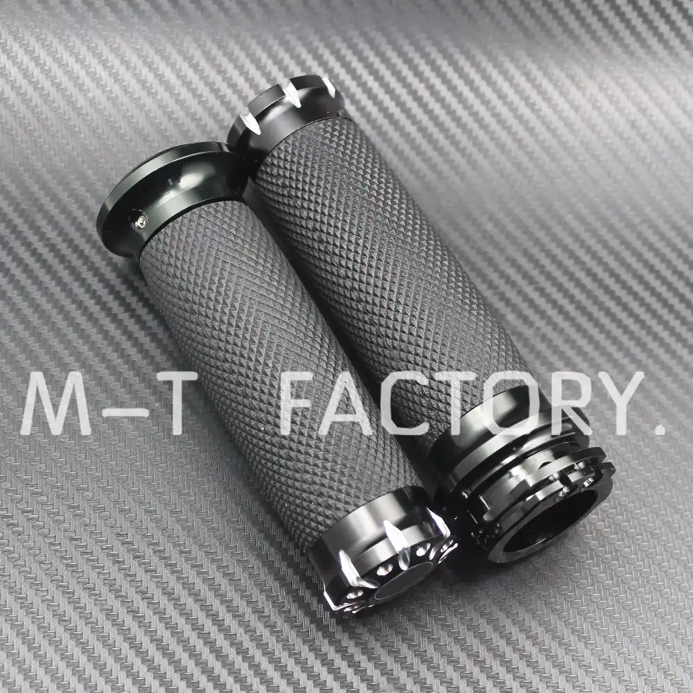 PeroFors 1 Inch 25Mm Handle Bar Handlebar Hand Grip For Harley Davidson Touring Sportster Xl883 Xl1200 Motorcycle Black