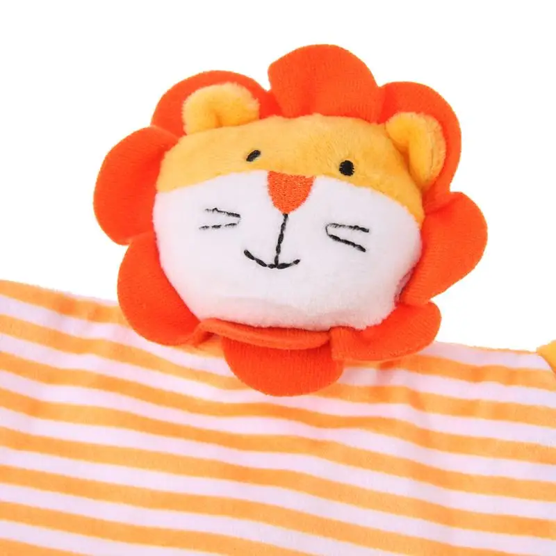 Cute Baby Plush Stuffed Doll Soft Cartoon Animals Newborn Plush Handkerchief Infant Appease Toy Infant Bibs Hand Towel