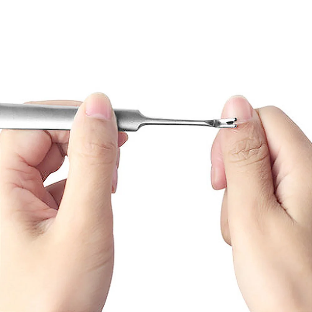 

1pc Stainless Steel Cuticle Pusher Hight Quality Nail Cuticle Remover Nail Manicure Pedicure Tools Cuticle Pusher Fork