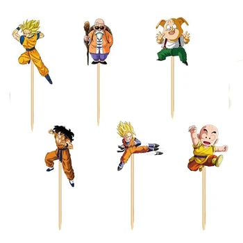 

24pc Anime Dragon Ball Master Roshi The Monkey King Candy Bar Cupcake Topper Birthday Party Supplies Kids Baby Shower Decoration