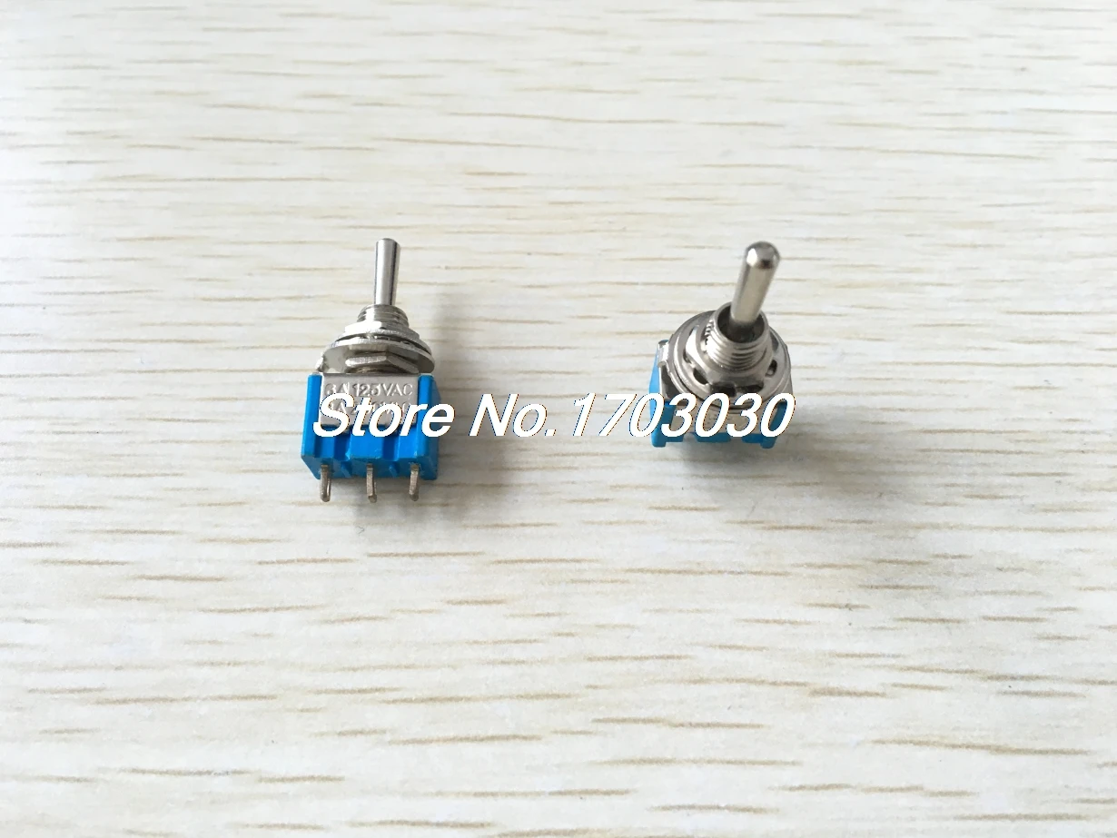 

10 Pcs AC 125V 6A ON/OFF/ON 3 Position 3 Terminals Mini SPDT Toggle Switch