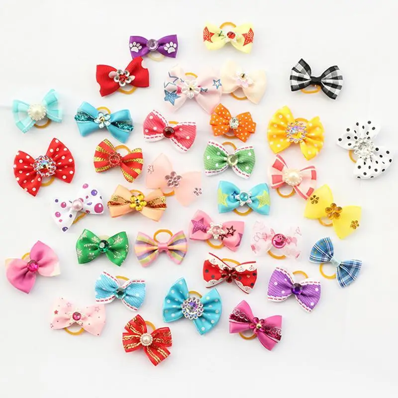 Pet Grooming Accessories Products Dog Bow Hair Little Flower Bows For