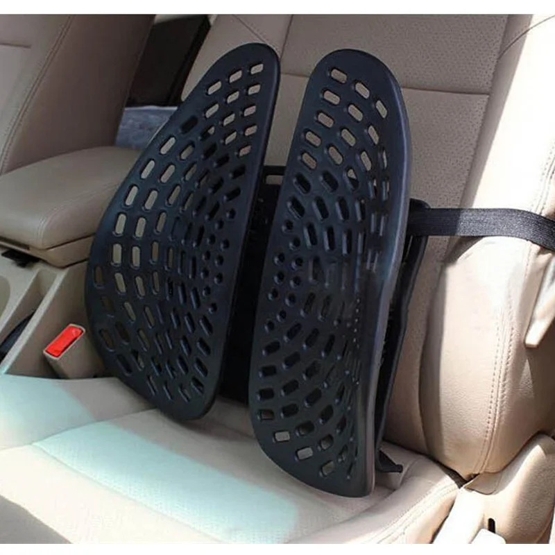 Plastic Car Seat Support Waist Lumber Backrest Double Wings Back Cushion Office Driver Seat