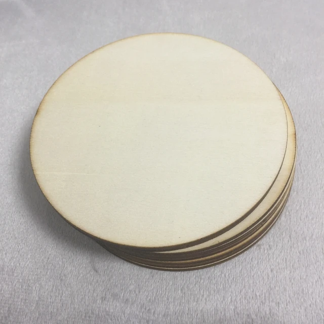 Kerek Tárcsa Befejezetlen Fa Kivágási Körök Ékszerek Készítéséhez Festett Karácsonyfa Díszítve - Image 3