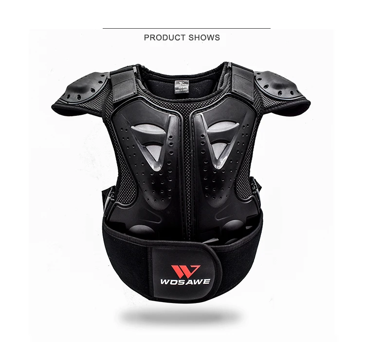 WOSAWE детский MTB велосипедная Защитная куртка, детская велосипедная Защита тела, защита груди, Защита спины, поддержка позвоночника, велосипедная Защитная куртка