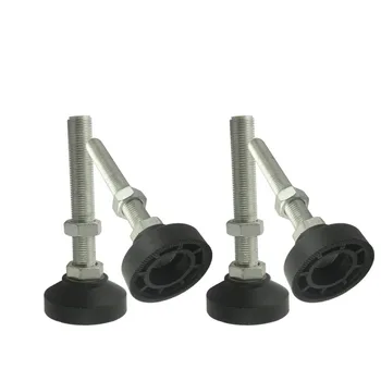 

4pcs M10x60mm Adjustable Foot Cups Reinforced Nylon Base 50mm Diameter Articulated Feet M10 Thread Leveling Foot