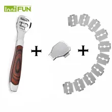 Rasoir pour les pieds en bois de pêche, coupe-cuticules, lime pour les callosités et pédicure, 10 lames, nouveau modèle