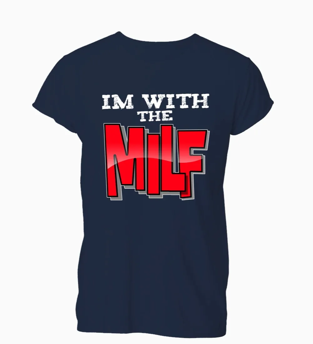 2018 модная летняя футболка я с Milf Забавные милые мужская женская