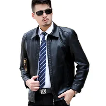 Демисезонный Искусственная кожа куртка Для мужчин Повседневное мужской стоять воротник мотоцикл Кожаные куртки и пальто брендовая одежда JF0124