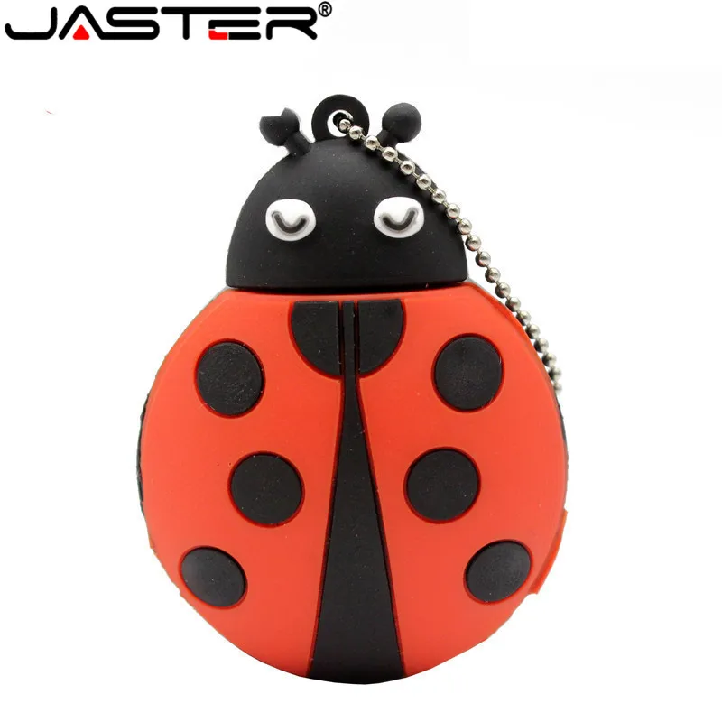 

JASTER Cartoon USB 2.0 Flash Drive Cute Ladybug USB Pen Drive 32GB 8gb 4gb 64GB 128GB 16GB Memoria Stick Beetle Memory