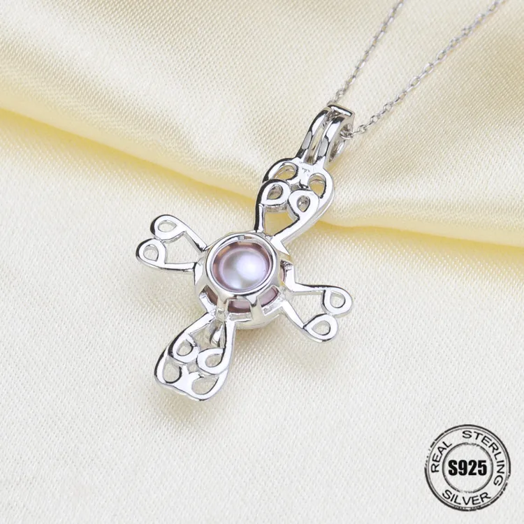 

FIRST SHOW Beads Pearl Cage Pendant Essential Aroma Perfume Locket For Necklace Jewelry Making DIY Necklace Love Wish Jewelry