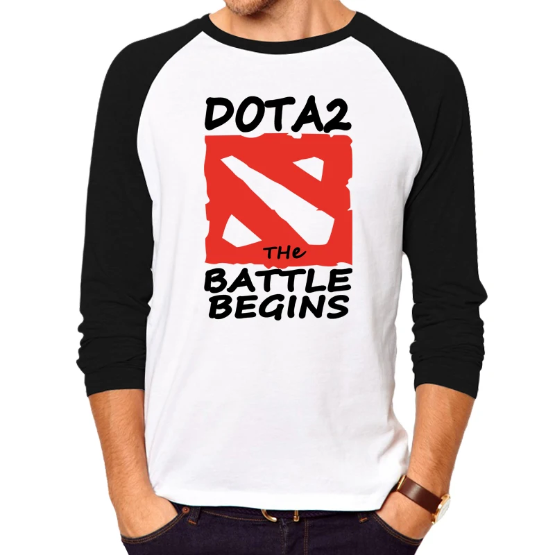  2016 hot long sleeve Cartoon game dota 2 t shirt cotton fitness & body building t-shirt for men hig