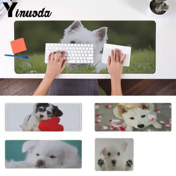 

Yinuoda Boy Gift Pad Lay White Lovely Dog Rubber PC Computer Gaming mousepad desk laptop Rubber Mouse Mat for dota 2 LOL CS