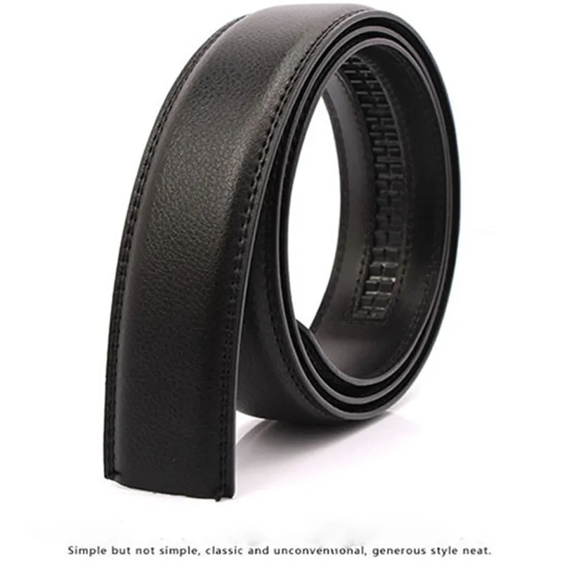 Fashion Men Belts 3.5cm Wide New PU Leather Automatic Belts Body Automatic Buckle Belt Strip No ...