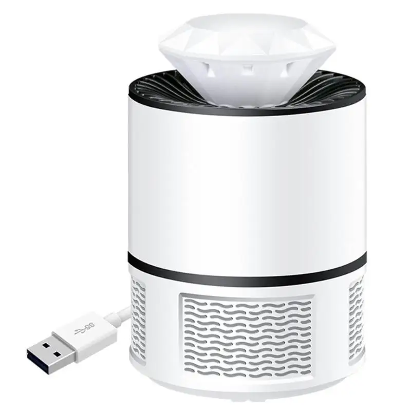 Белый USB электрическая противомоскитная лампа УФ Жук Zapper против комаров насекомых Ловушка с usb зарядной линией - Цвет: Белый