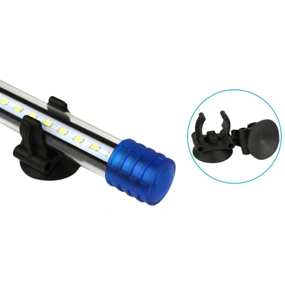 2 Colors Aquarium Fish Tank LED Light Amphibious Use White Blue/ Red Blue Green Light Color Submersible Waterproof Clip Lamp