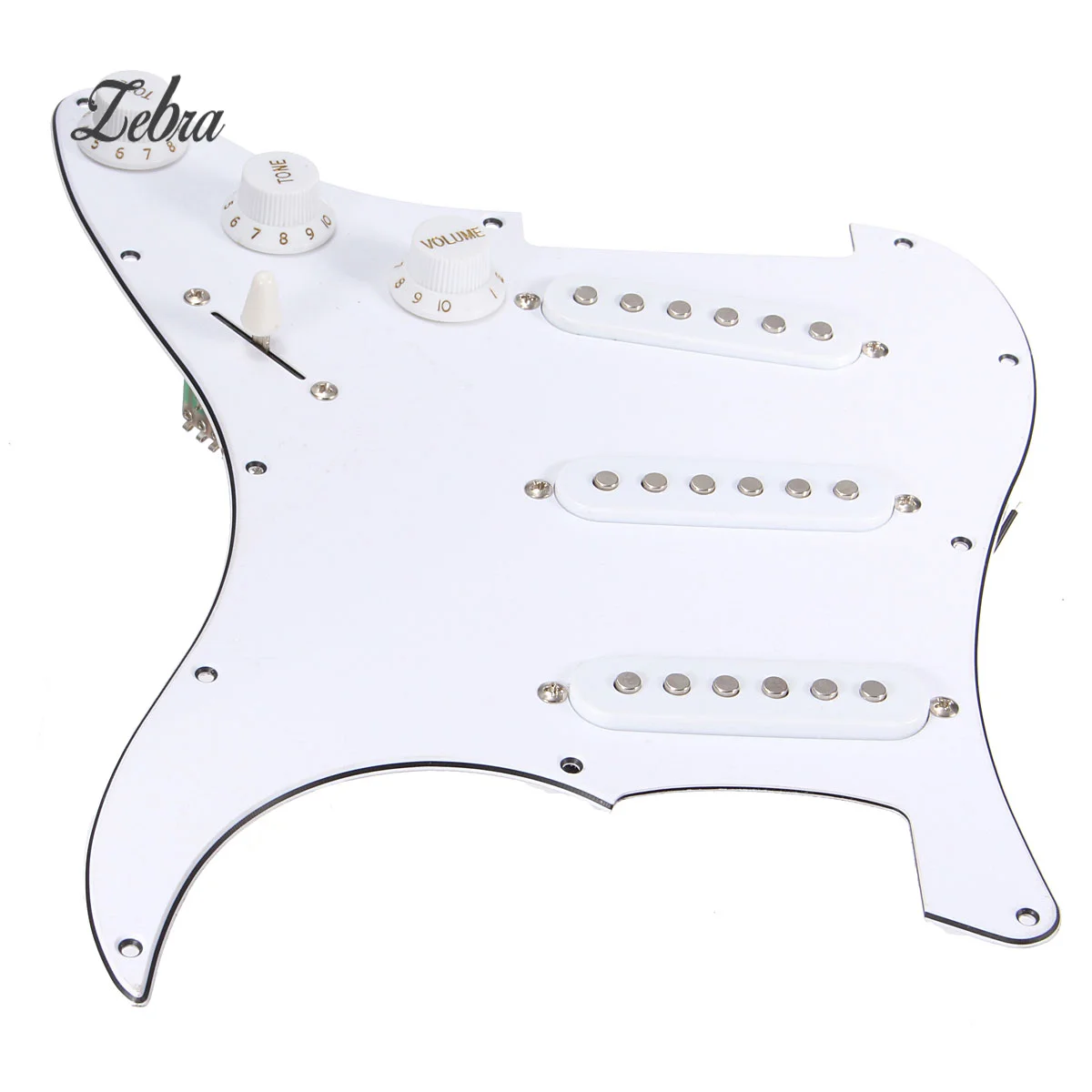 Alta calidad Guitarra eléctrica 3 bobina simple cargado Pickguard ensamblaje SSS para accesorios de repuesto de Guitarra Strat