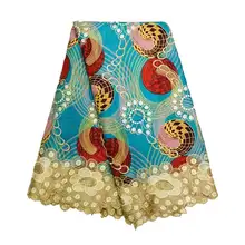 Хлопок Pagne супер воск Анкара кружева воск африканская вышивка голландский воск с кружевной тканью новые принты в голландском стиле ткани