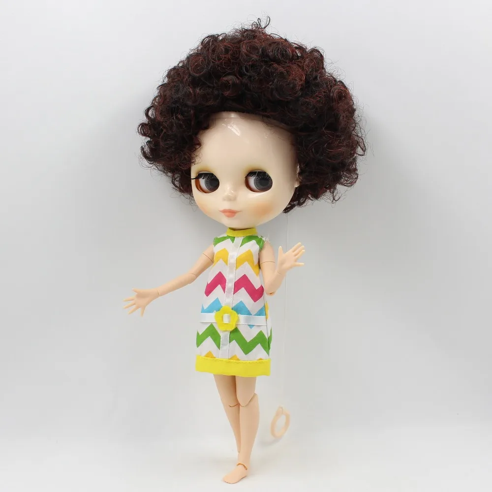 Ледяной DBS Blyth кукла 1/6 красный микс темно-коричневый волос шарнир тела подарок