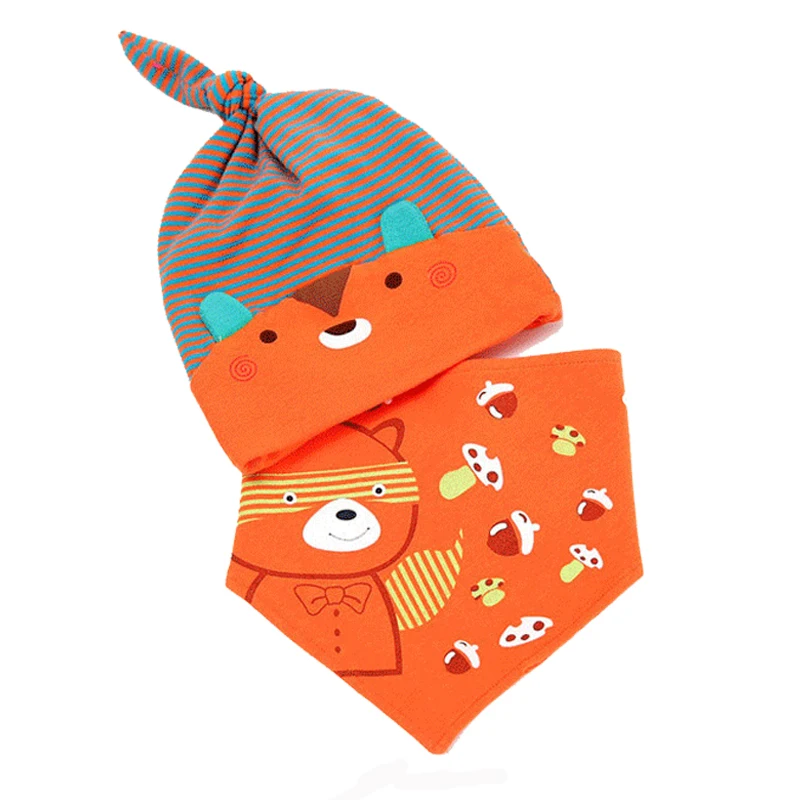 Mother Nest Baby Caps & Bibs High Quality Cotton Baby Hat Cartoon Printed Scarf Kids Hat Autumn Winter Children Bibs Hats & Caps (10)