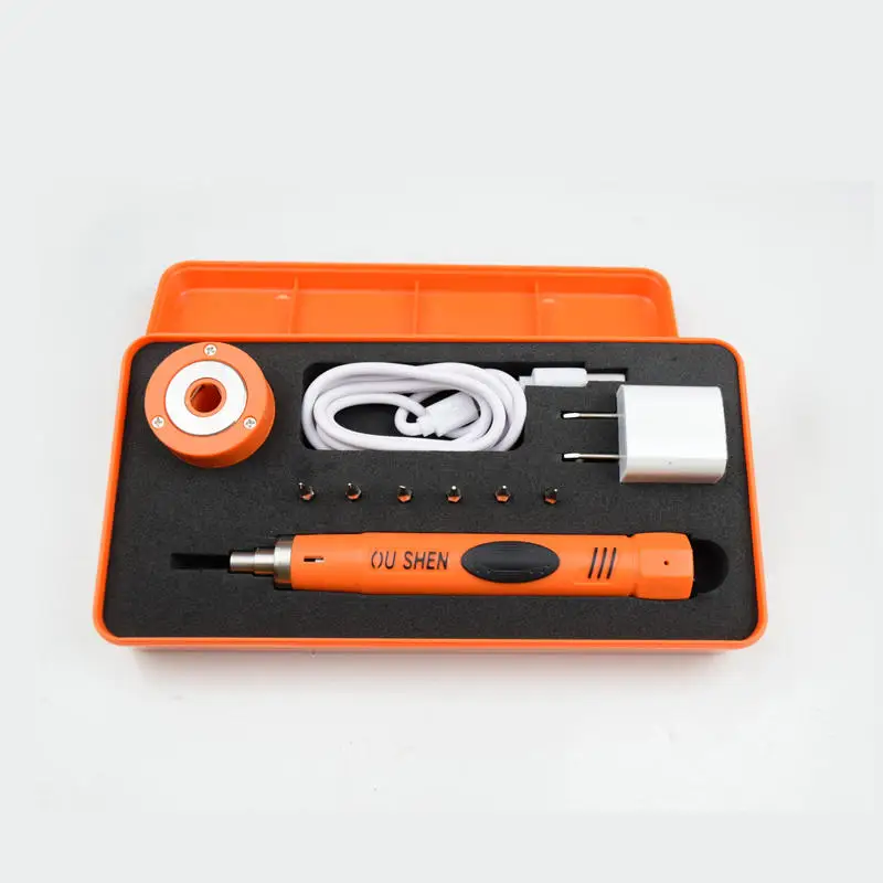 ALLSOME мини перезаряжаемый электрошуруповерт ручка тип светодиодный USB литиевая