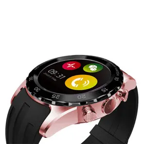 1.22 дюймов Bluetooth MTK6260 Смарт-часы Reloj inteligente совместим с Android IOS Системы Поддержка сим-карты камеры - Цвет: black gold