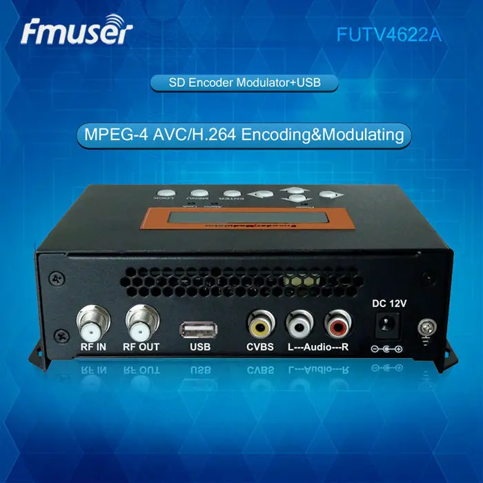 FUTV4622A DVB-T MPEG-4 AVC/H.264 SD кодировщик модулятор (тюнер CVBS/RCA in RF out) с USB обновлением для