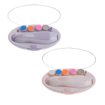 

Brand Electric Baby Nail Care Set with LED Safety Nail Trimmer Polish Manicure Pedicure Clipper Cutter Scissors Kids Nail Care