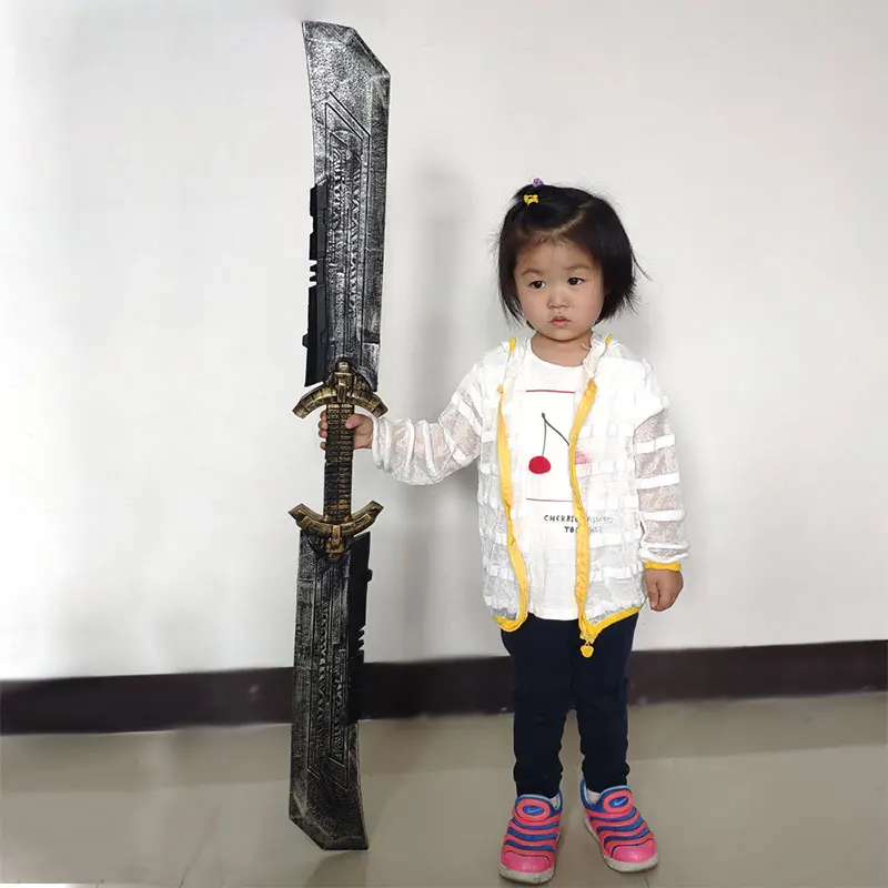 

Cool 1.1M 1:1 Scale PU Double-edged Sword Cosplay Weapons Props Movie Characters Peripheral Model Kid's Funny Toy