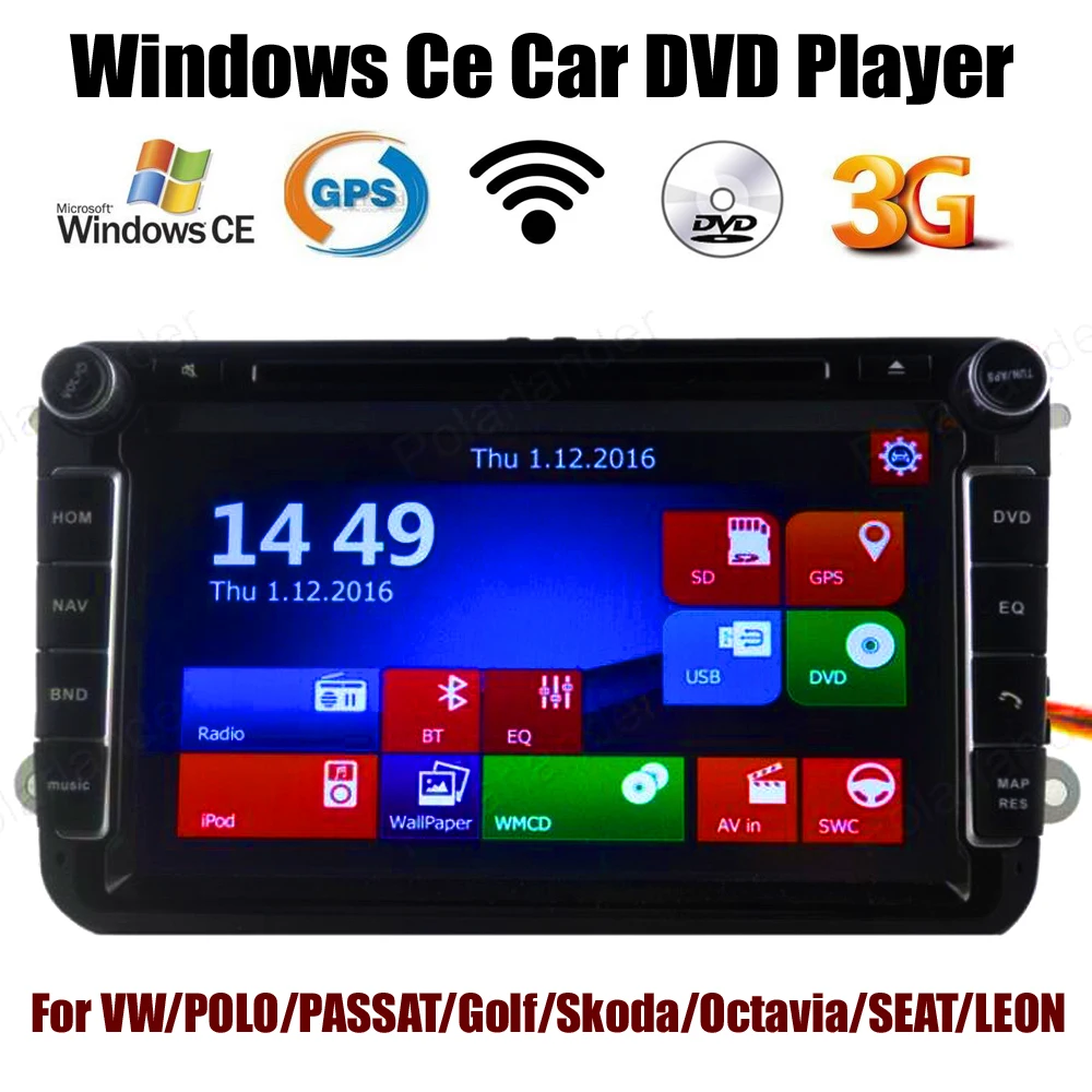 Clearance 8" 2 din Car DVD Players for VW/POLO/PASSAT/Golf/Skoda/Octavia/SEAT/LEON 3G Wifi GPS Radio Windows Ce system stereo 0 Clearance 8" 2 din Car DVD Players for VW/POLO/PASSAT/Golf/Skoda/Octavia/SEAT/LEON 3G Wifi GPS Radio Windows Ce system stereo 0
