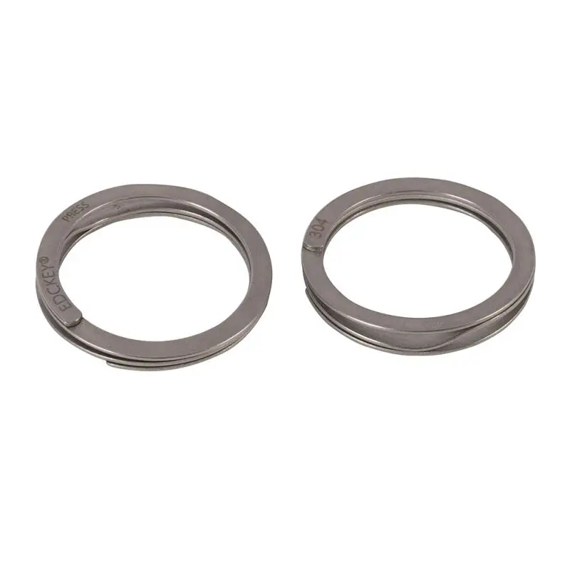 

2 Pcs Outdoor Portable Titanium Key Ring Titanium Ti Split Keychain Keyring Circle Travel Mini Tools