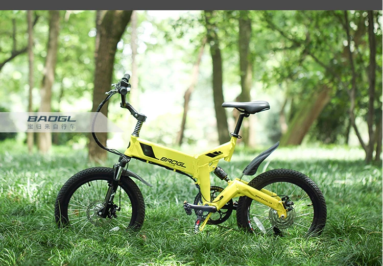 Discount 20 Inch Super Light Folding Electric Bike Tuv Li Ion Double Disc Brake Bike Mountain Bike Electric Bicycle Variable Speed 30