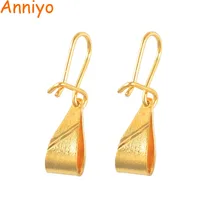 Anniyo маленькие африканские серьги девушки дети 24K золотого цвета ювелирные изделия фоны Tobago Congo Нигерия Эфиопский день рождения подарки#156806