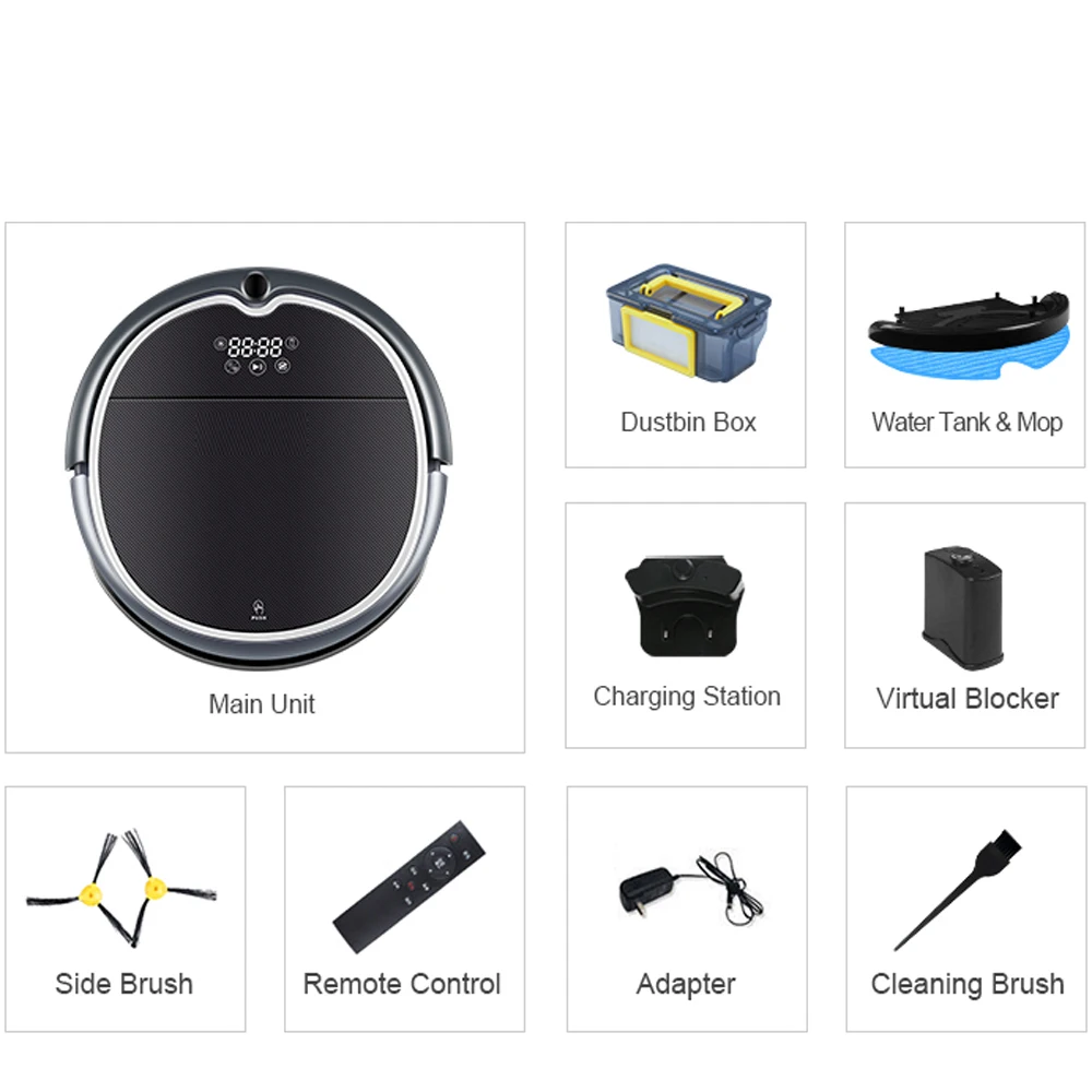 Q 8000 robotic vacuum cleaner AUTO floor cleaner 2D map Gyro navigation 1400 Pa vacuuming APP WIFI control dry wet mopping