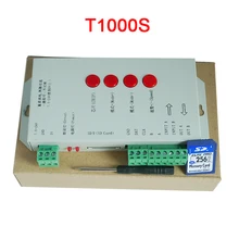 LED T1000S 128 SD Card Pixels Controller DC5 24V for WS2801 WS2811 WS2812B LPD6803 LED 2048