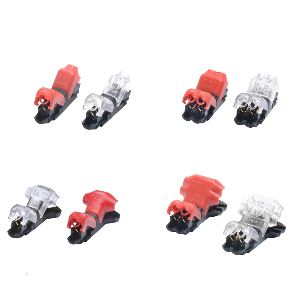 

5PCS/lot Non-peeling T shape cable connector AWG18-22 wire Quick Connector cable Terminal Block fast Splice