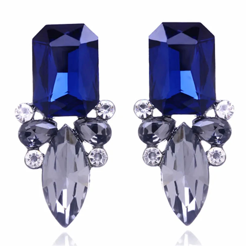 2016 Shiny Crystal Stud Earrings Hot Sale Classic High Quality For Woman Factory Wholesale (9)