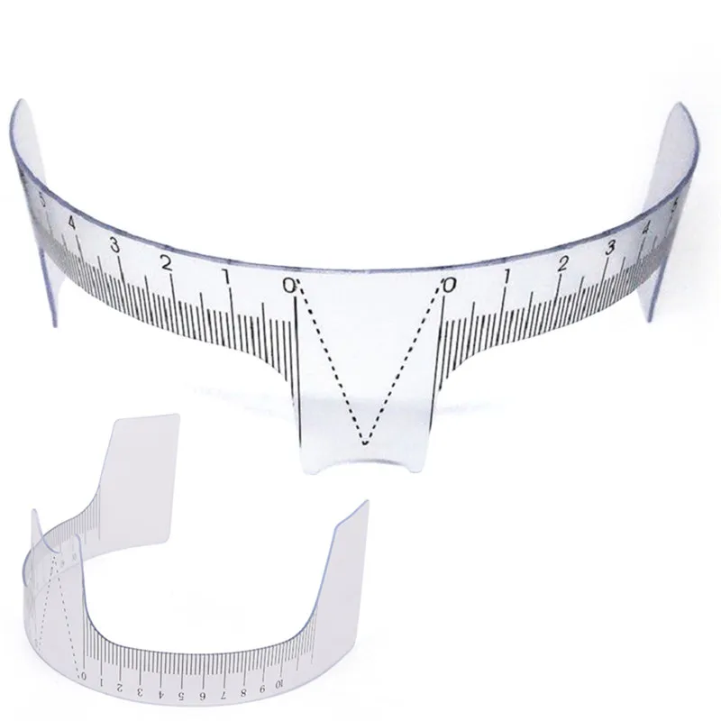 Многоразовые для бровей Уход за лошадьми линейка для макияжа инструмент меры трафарет Shaper Линейка Мера Инструмент 1 шт