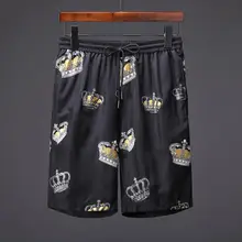 Seestern Классические черные белые мужские шорты с принтом короны модные пляжные шорты летние для тренировок и фитнеса быстросохнущие