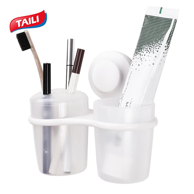 

TAILI Toothbrush Holder Wall Suction Cups Shower Holder Bathroom shaving holder Bathroom Decoration Accessories