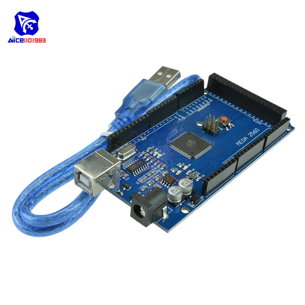 Мега 2560 R3 Mega2560 REV3 Atmega2560-16AU CH340G драйвер платы модуль 5V 16 МГц 256KB памяти с Тип usb B кабель для Arduino